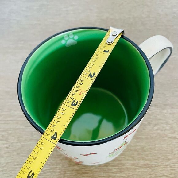 Christmas Dogs Textured Holiday Ceramic Large Coffee Mug Cup - Picture 3 of 3